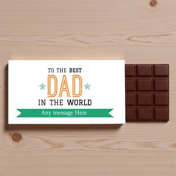 To The Best Dad Personalised Chocolate Bar 90g