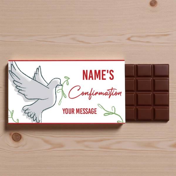 Name's Confirmation Dove Personalised Chocolate Bar 90g