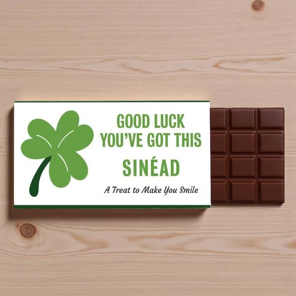 Good Luck in Exams Personalised Chocolate Bar 90g