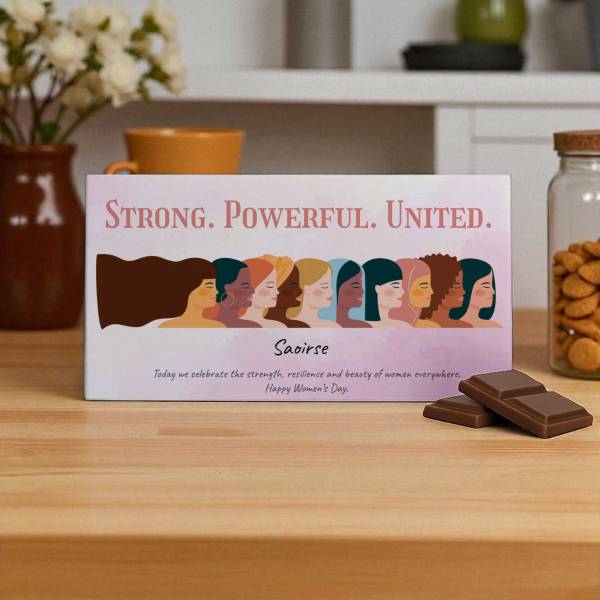 Strong, Powerful, United - Personalised Chocolate Bar 90g