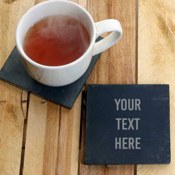Slate Coasters - Any Message (Set of 4)