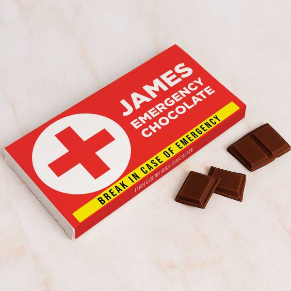 Emergency Personalised Chocolate Bar 90g