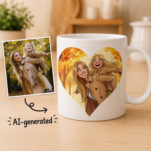 Photo to Cartoon - Personalised Mug