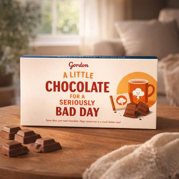 A Little Chocolate for a Tough Day - Personalised Chocolate Bar 90g