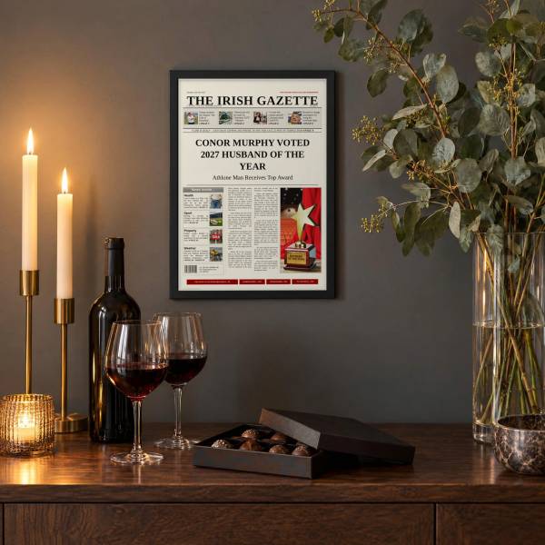 Wife or Husband of the Year Newspaper Spoof