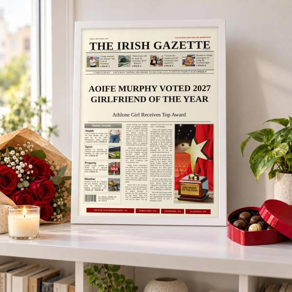 Girlfriend or Boyfriend of the Year Newspaper Spoof