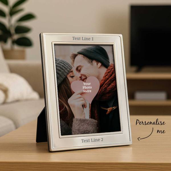 Silver Plated Frame - Engraved With Your Message 5 x 7