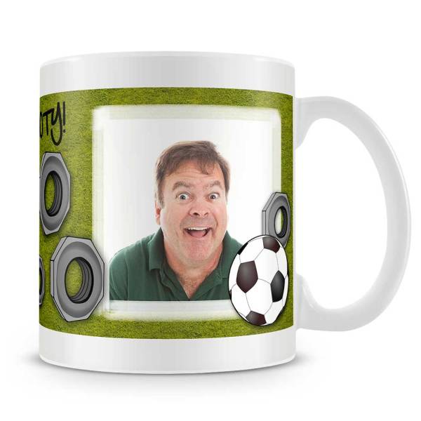 Nuts About Footy Father's Day Personalised Photo Mug