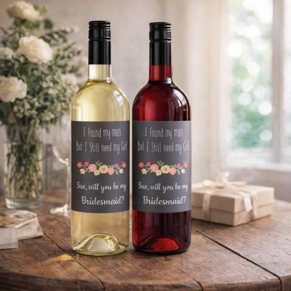 Still Need My Girl Bridesmaid Personalised Wine
