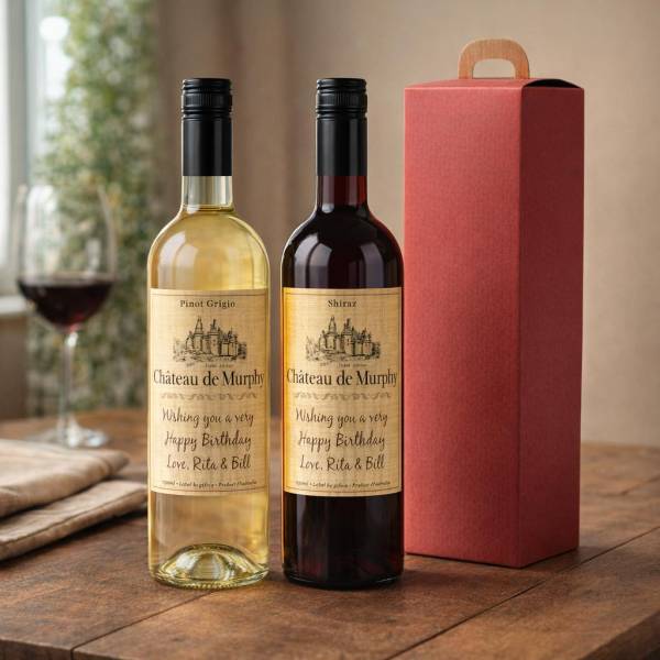 Any Name Any Message Personalised Wine