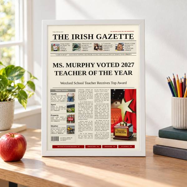 Teacher of the Year Newspaper Spoof for Him or Her